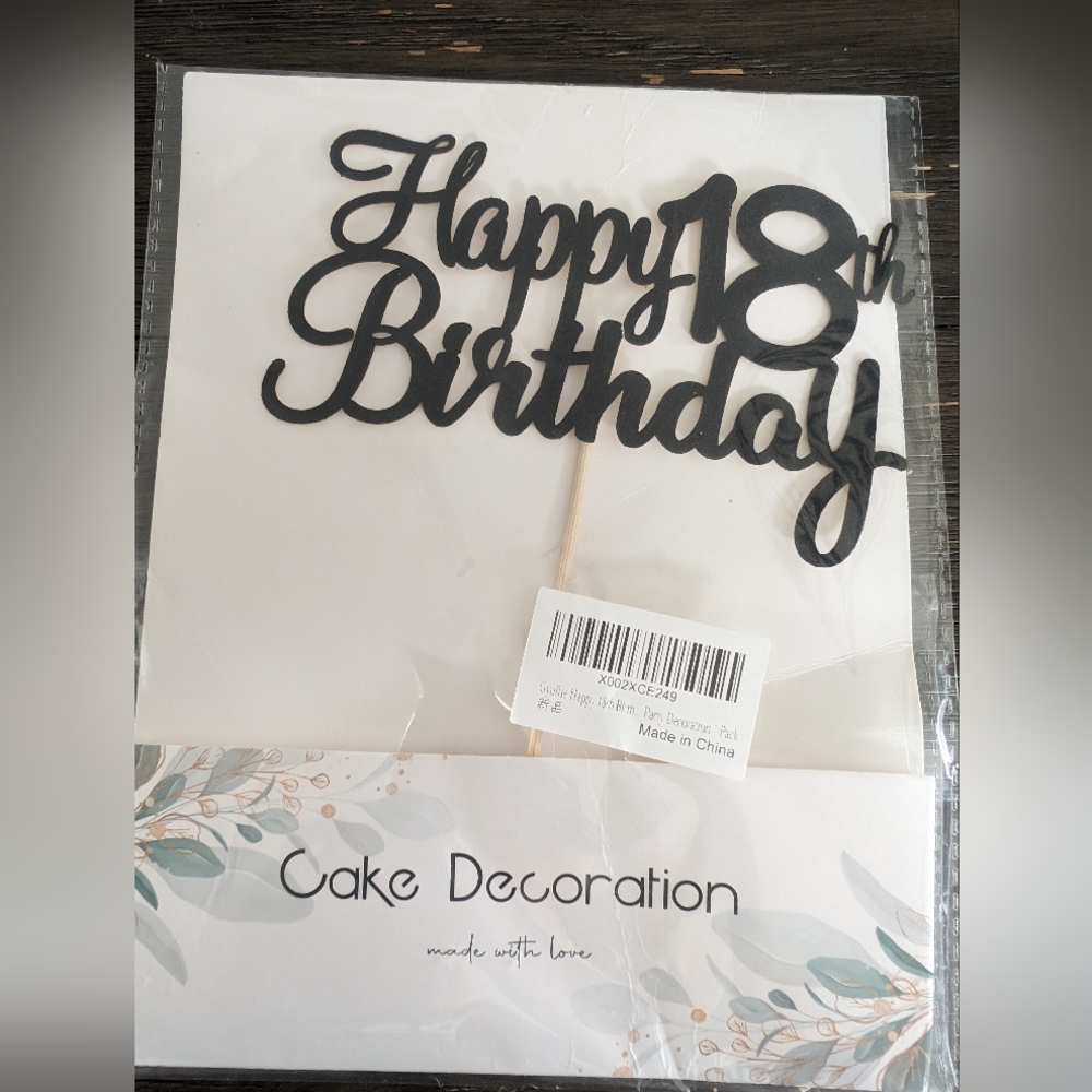 Happy 18th Birthday Cake Decoration